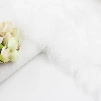 Citrus White Faux Fur Christmas Tree Skirt, Soft Fluffy Luxury Tree Base Cover For Elegant Holiday Décor