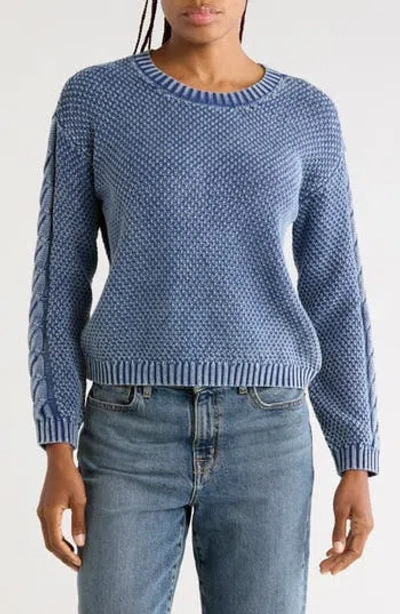 City Blues Acid Wash Cotton Sweater