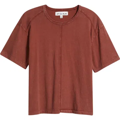 City Blues Acid Wash T-shirt In Brown