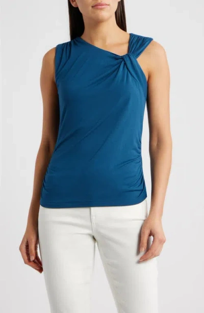 City Blues Asymmetric Neck Sleeveless Top