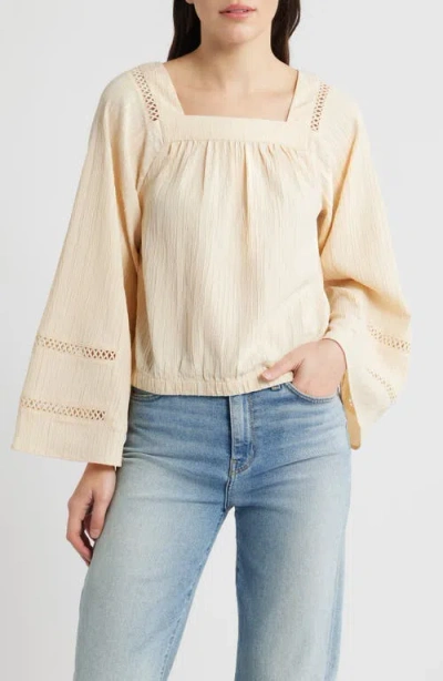 City Blues Bohemian Long Sleeve Top In White