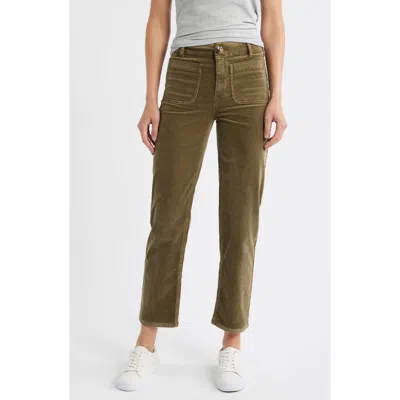City Blues Bond Patch Pocket Straight Leg Corduroy Pants In Brown