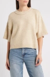 City Blues Broome Crop Short Sleeve Sweater In Nude