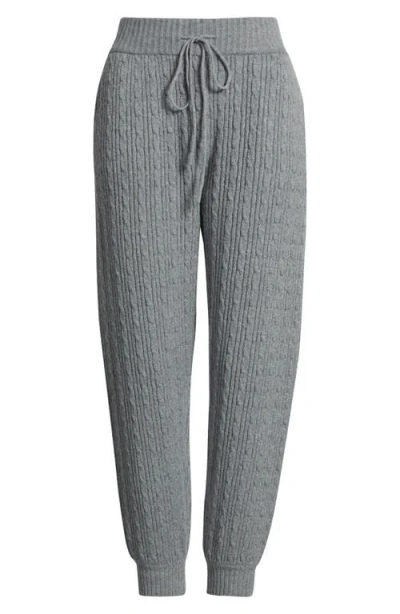 City Blues Cable Knit Sweater Joggers In Gray