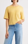 City Blues Coram Crop Oversize T-shirt In Yellow