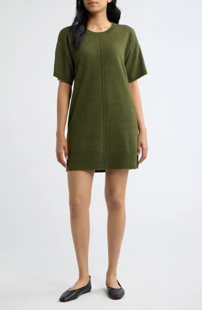 City Blues Crewneck Sweater Dress In Green