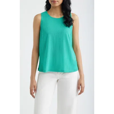 City Blues Crinkle A-line Tank In Green
