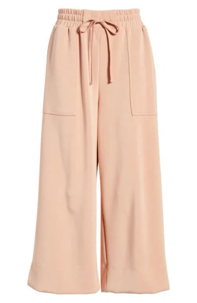City Blues Crop Drawstring Pants In Neutral