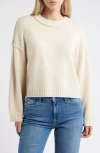 City Blues Crop Sweater In Neutral