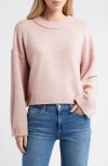 City Blues Crop Sweater In Pink