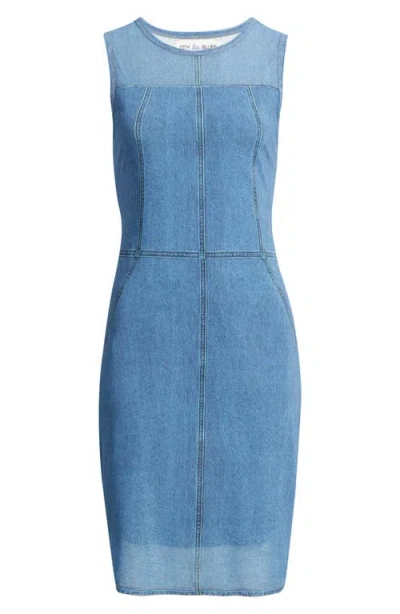 City Blues Denim & Mesh Minidress