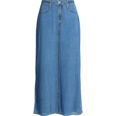City Blues Denim Mesh Maxi Skirt
