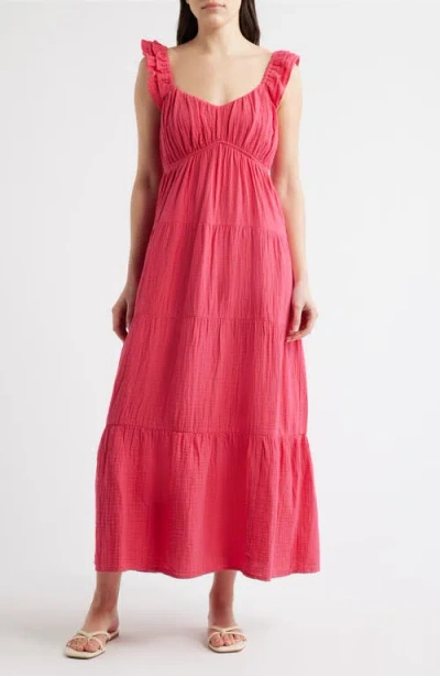City Blues Empire Waist Maxi Dress In Pink