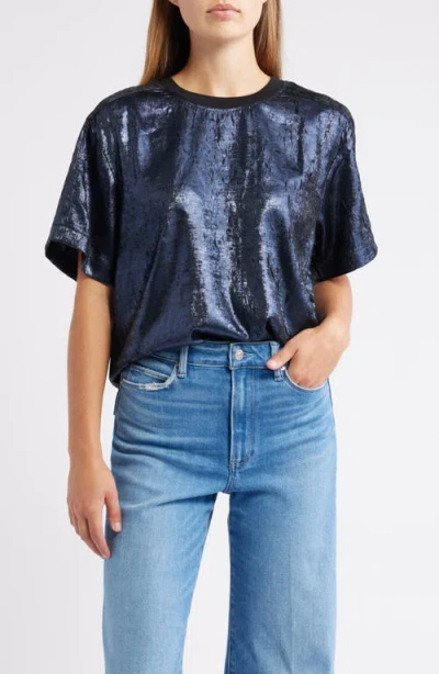 City Blues Foil Print T-shirt