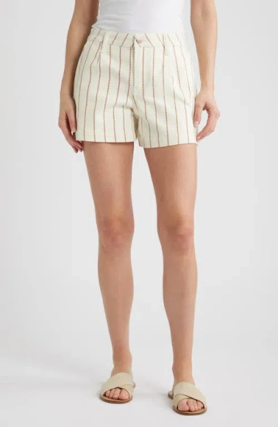 City Blues Front Pleat Trouser Shorts In White