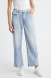 City Blues High Waist Wide Leg Knit Jeans In Blue