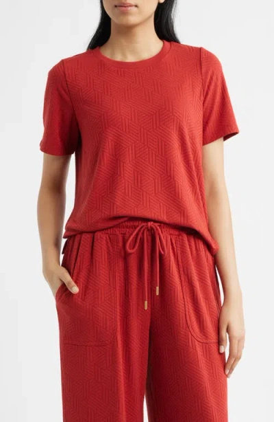 City Blues Jacquard T-shirt In Red