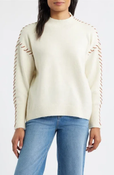 City Blues Lutetia Relaxed Whipstich Sweater In Multi