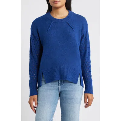 City Blues Open Stitch Sleeve Sweater