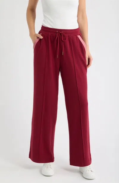 City Blues Pintuck Tie Waist Lounge Pants In Red