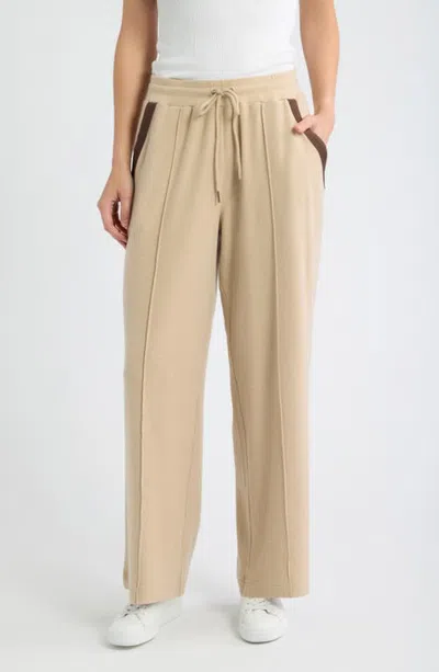 City Blues Pintuck Tie Waist Lounge Pants In Brown