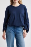 City Blues Pleated Sweatshirt