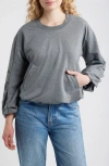 City Blues Pleated Sweatshirt In Gray