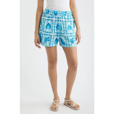 City Blues Print Pull-on Shorts