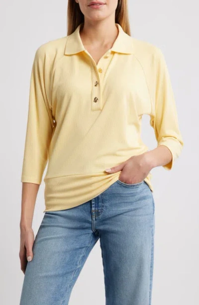 City Blues Raglan Sleeve Polo In Neutral