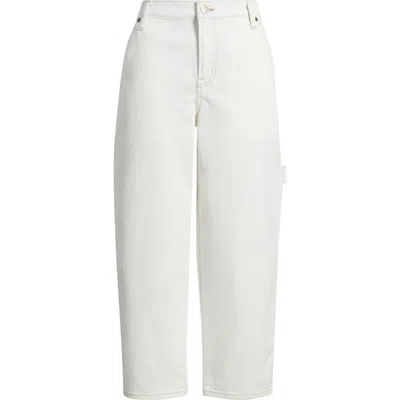 City Blues Relaxed Crop Carpenter Jeans In White