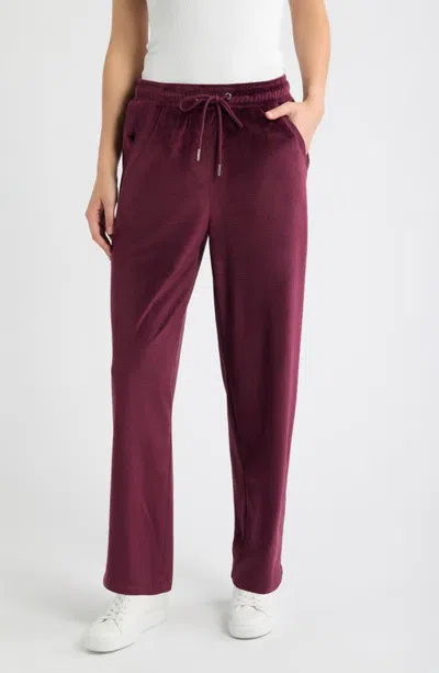 City Blues Relaxed Waffle Stitch Sweatpants In Red