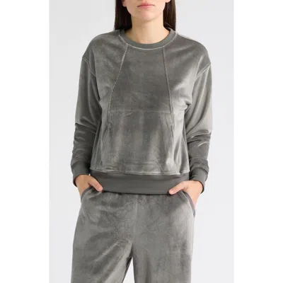 City Blues Seamed Crewneck Sweatshirt In Gray