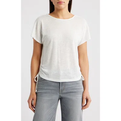 City Blues Side Tie Knit Top In Pink