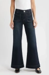 City Blues Soho Patch Pocket Wide Leg Jeans In Blue