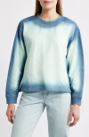 City Blues Spot Dye Terry Sweatshirt In Green