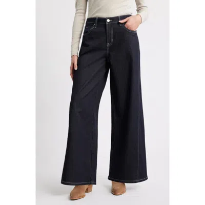 City Blues Stretch Wide Leg Jeans In Black
