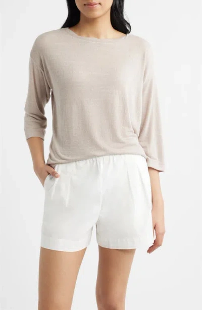 City Blues Texture Knit Top In Gray