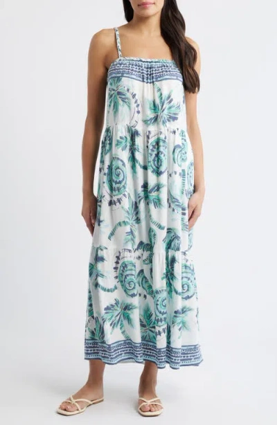 City Blues Tropical Print Maxi Dress In Multi