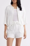 City Blues Zip Front Jacket In White