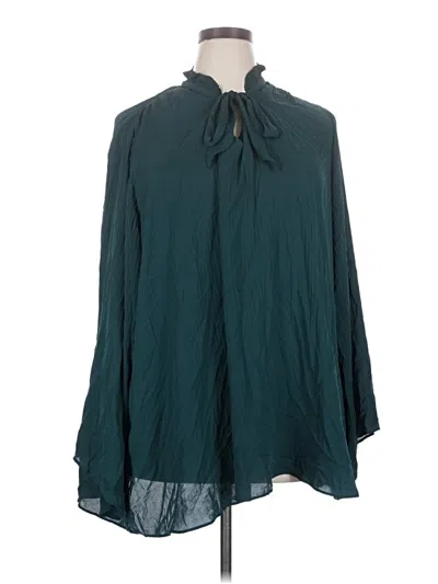 Pre-owned City Chic 3/4 Sleeve Blouse In Teal