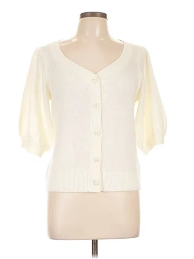 Pre-owned City Chic 3/4 Sleeve Blouse In White