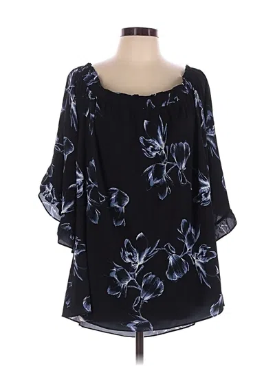 Pre-owned City Chic 3/4 Sleeve T-shirt In Black