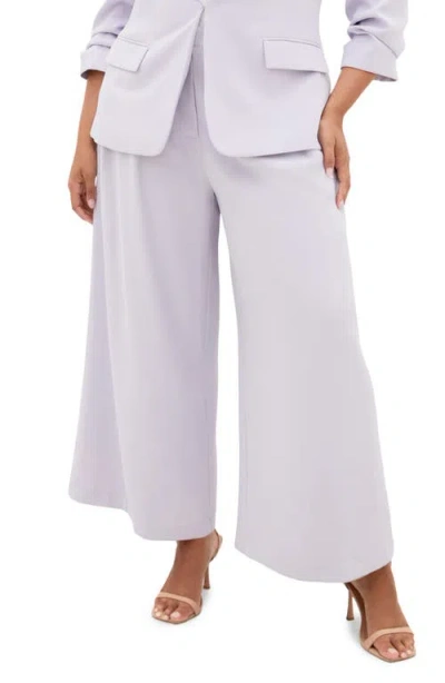 City Chic Abbie Wide Leg Pants In Purple