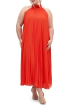 City Chic Aida Sleeveless Maxi Dress In Tigerlily