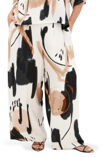 City Chic Alexi Exhibit Print Wide Leg Pants