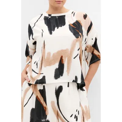 City Chic Alexi Exhibit Print Woven Shirt In Multi