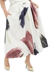 City Chic Alisha Cotton A-line Maxi Skirt In Geo Muse