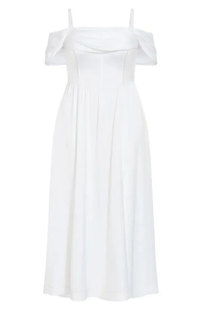 City Chic Angel Love Corset Maxi Dress In Animal Print