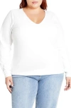 CITY CHIC CITY CHIC ANNIE V-NECK TOP