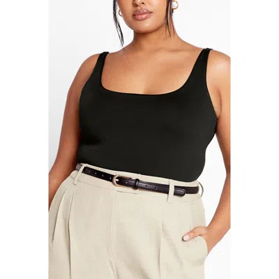City Chic Arami Tank In Black